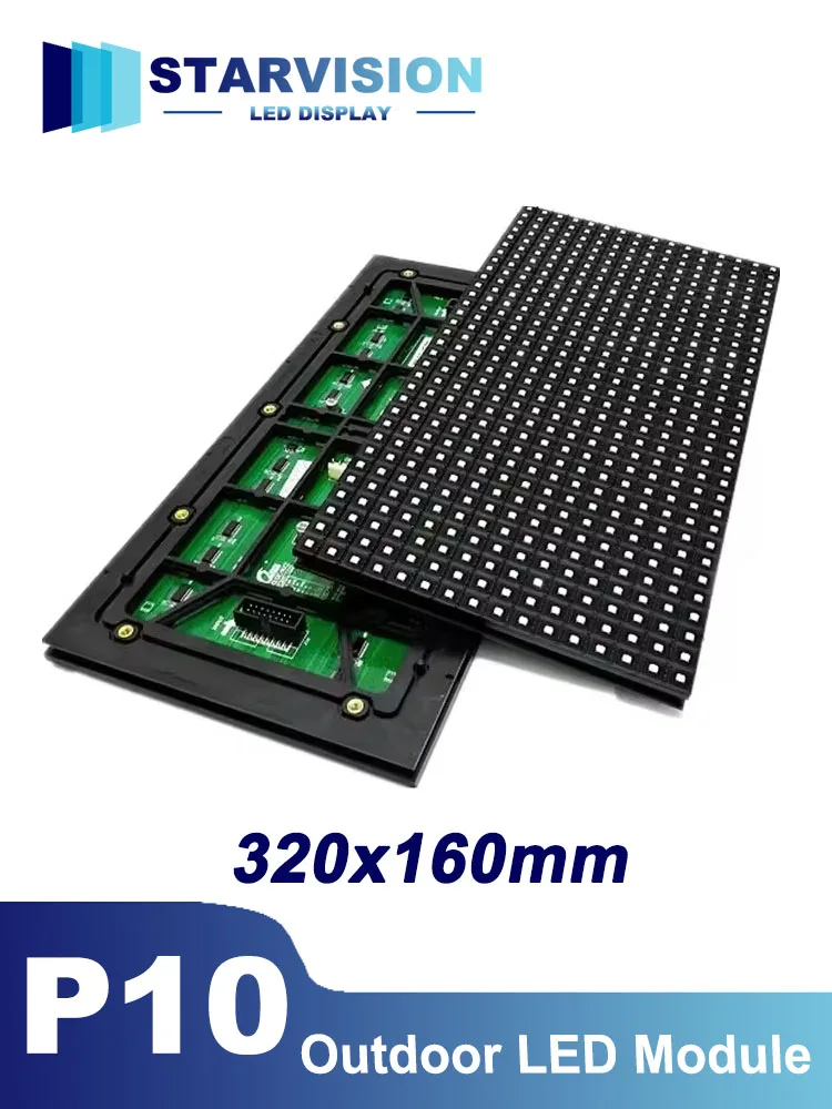 

Wholesale P10 Outdoor LED Module 320×160mm SMD3535 1/2 Scan LED Display Panel Outdoor Advertising LED Screen Unit Board