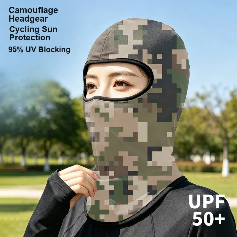 Thin Ice Silk Printed Riding Face Mask Windproof Sun Protection Outdoor Headwear for Motorcycle Bicycle Sports