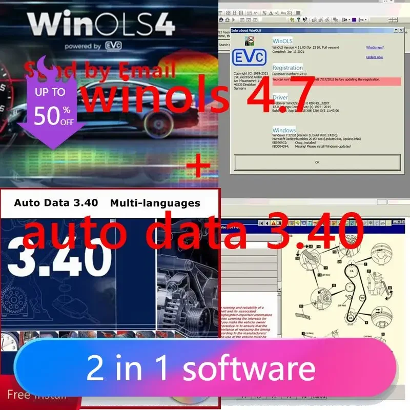 

2024 ГОРЯЧИЕ ПРОДАЖИ WinOLS 4.7 с вилками + 2021 Damos + ECM TITANIUM + сервисный инструмент immo v1.2 + программное обеспечение для авторемонта Автоматические данные 3.40