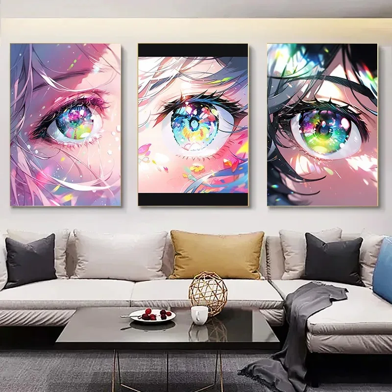 Talking Eyes Decorative Paintings Elves Minimalist Wall  Print Canvas Painting Posters for Living Room Modern Home Decor