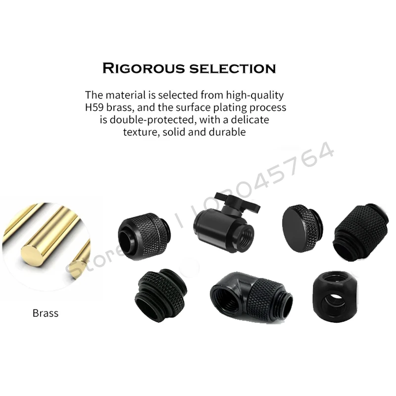 Computer Split Soft Hose Water Cooling Fitting Kit, 10*13mm Soft Tubing Connector + Pipe Black /Silver AIO Pack - view 5