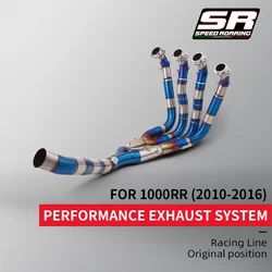 60mm Motorcycle Exhaust Header Link Pipe For S1000RR 10-18 S1000R 15-18 Motorcycle Muffler Escape Mid Pipe