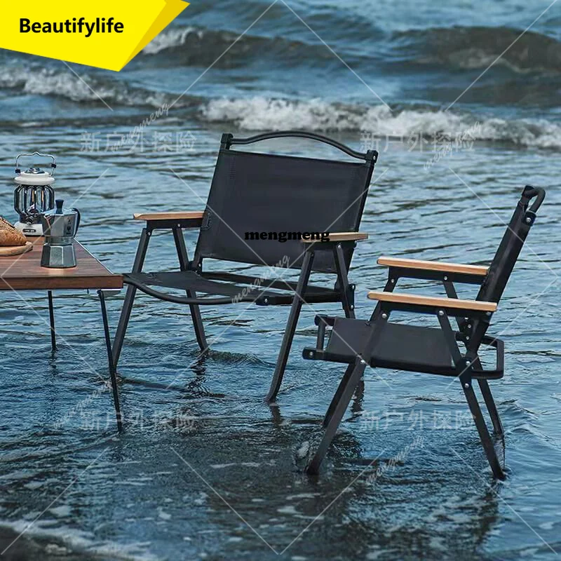 X188 Outdoor Black Camping Chair Folding Kids Nature Relax Camping Chair Fishing Portable Silla De Playa Plegable Beach Accessor