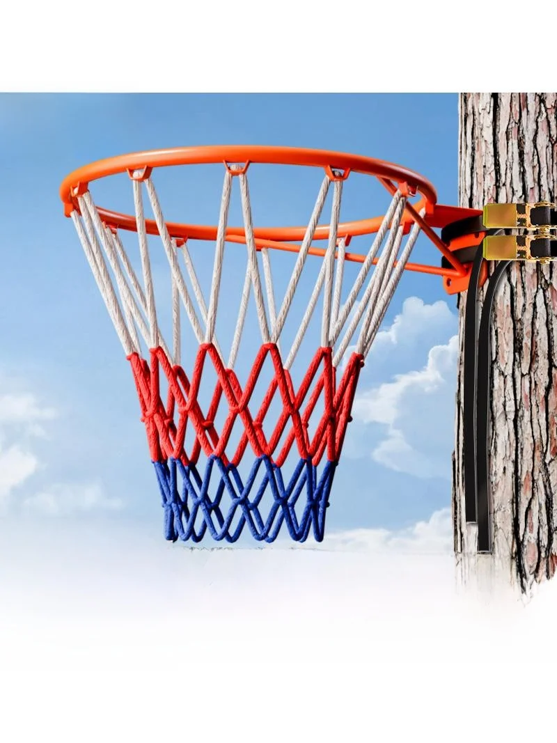 Outdoor Basketball Shot Frame Net Basket Standard Wall-Mounted Adjustable Adult Children's Small Basket Frame No Drilling Req...