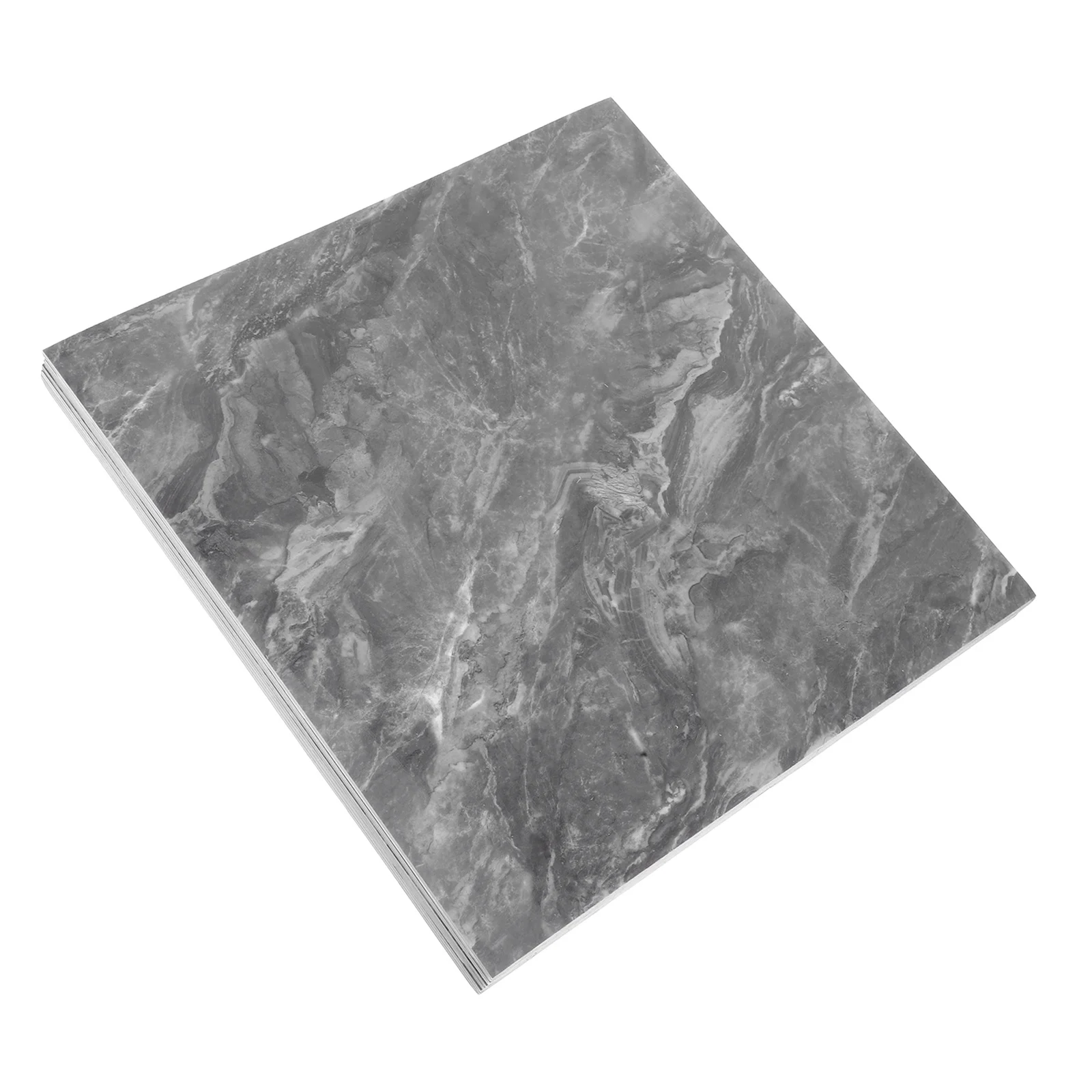 

10Pcs Peel and Stick Marble Wall Tiles Self-Adhesive Covering for Kitchen Bathroom Living Room Grey Waterproof Scratch Resistant