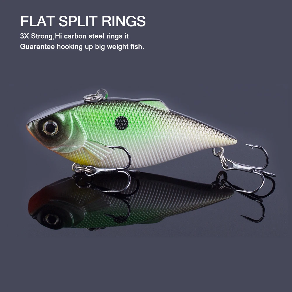 Hanlin-señuelo de Pesca VIB, 63mm/7,5g, cebos duros sin aros, Crankbait, Wobblers para Pesca de carpa, aparejos de lubina