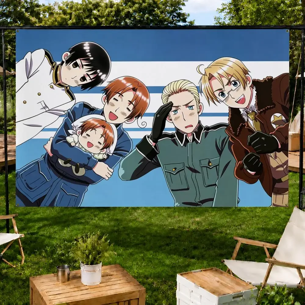 Comedy Anime A-Axis Powers Hetalia Flags Fan support, home, dormitory, wall decoration, outdoor camping, party banners, gifts