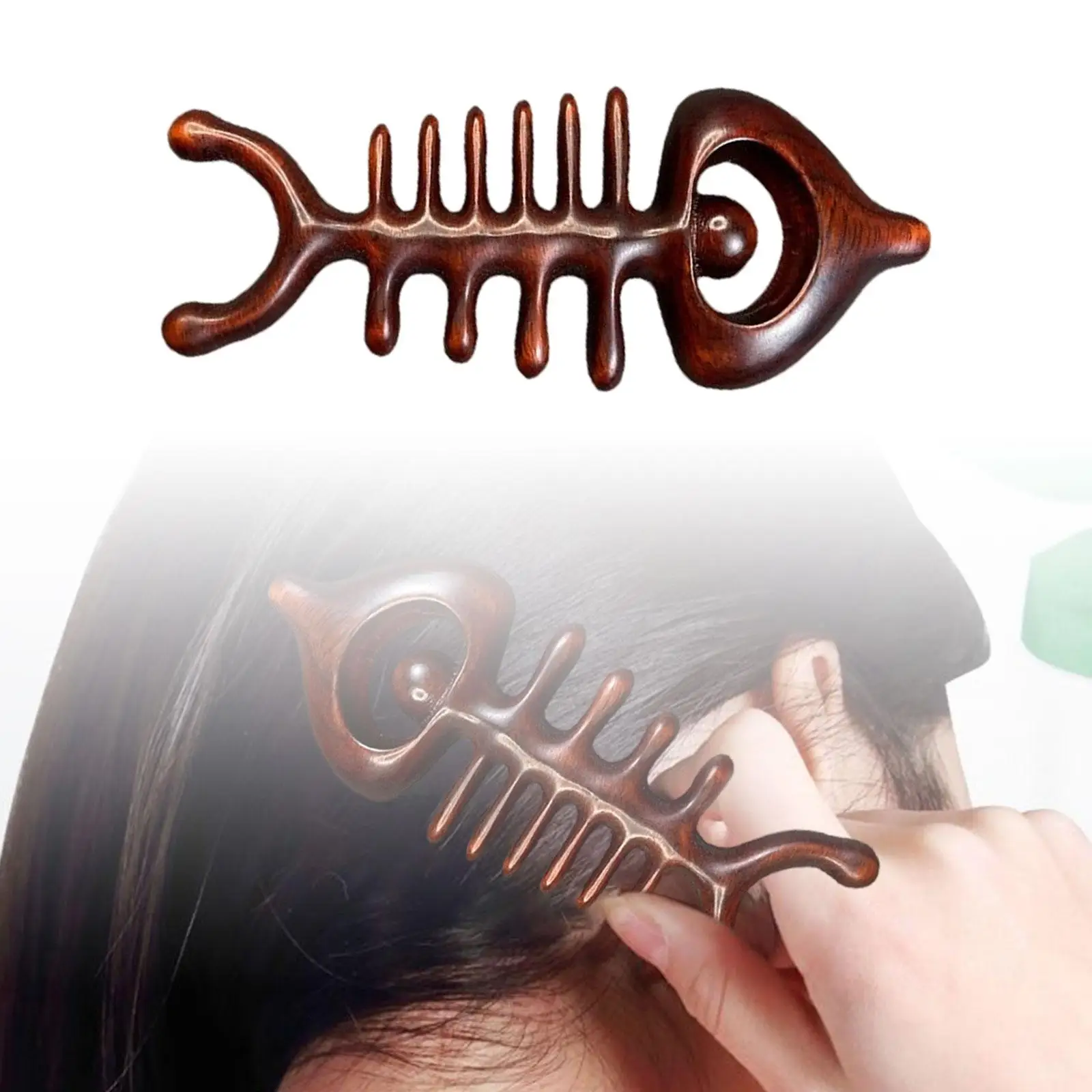 

Portable Scalp Massage Scraping Comb Tool, Multipurpose Handheld for Head Eye Neck.