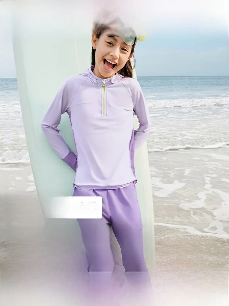 

Banana Le Children's Surfing Swimsuit Separate Boys Girls Outdoor Beach Sports Profional Swimming Wear Nylon Spandex