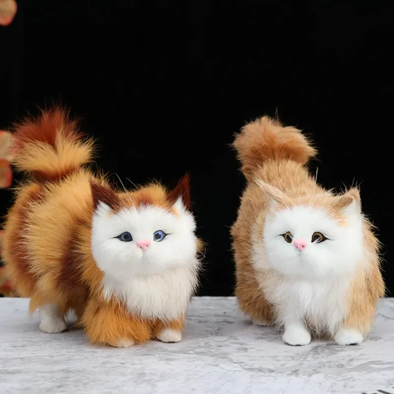 かわいいシミュレーション猫ぬいぐるみ、柔らかいぬいぐるみ子猫モデル、偽猫リアルな動物、子供、女の子の誕生日、バレンタインデーのギフト
