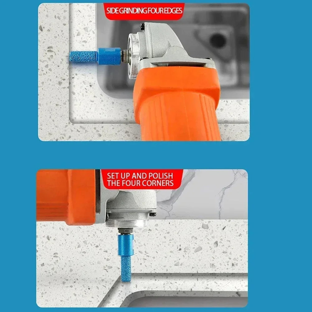 

Фреза 6/10/15 мм, резьба M10, вакуумная пайка, алмазная для керамической плитки, гранита, сверление, шлифовальные края, фреза для пальцев, новинка