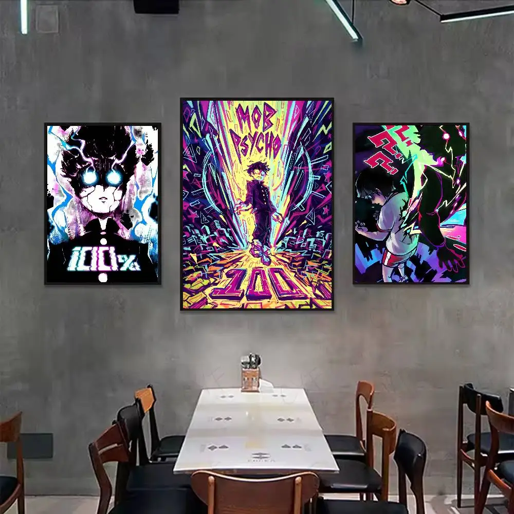 ملصق أنيمي M-Mob Psycho 100 جدار لاصق مقاوم للماء لغرفة المعيشة المنزلية وغرفة النوم والديكور الجمالي