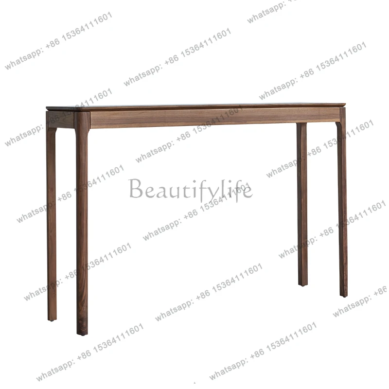 

North American black walnut porch table against the wall foyer cabinet home shelf new Chinese style