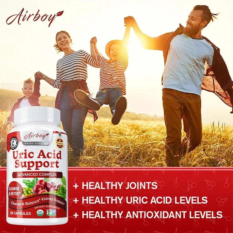 Uric Acid Support - Uric Acid Cleansing and Kidney Support, Promoting Joint, Bone & Heart Health