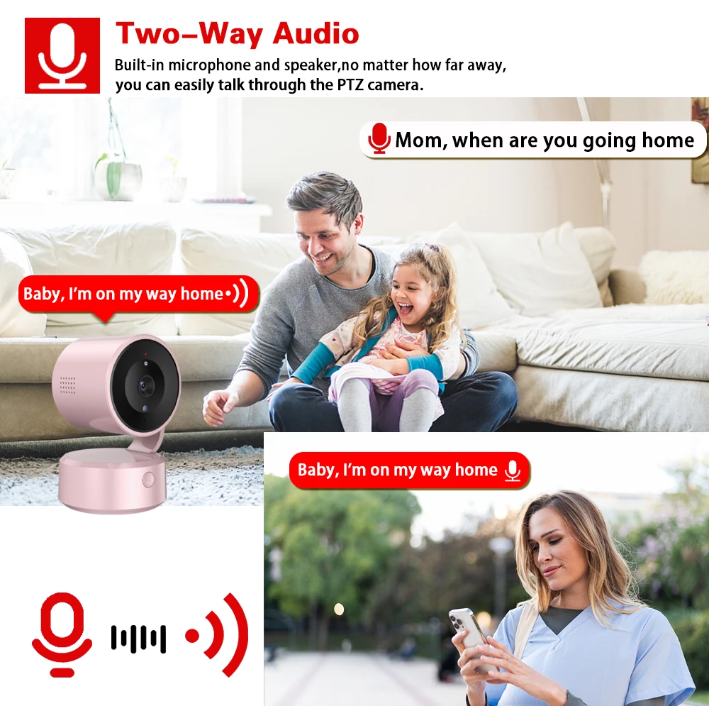 Tuya Smart Life 5MP Wifi PTZ Secuity IP Camera Indoor Two Way Audio Wireless CCTV Surveillance One Touch Call Baby Monitor Camer