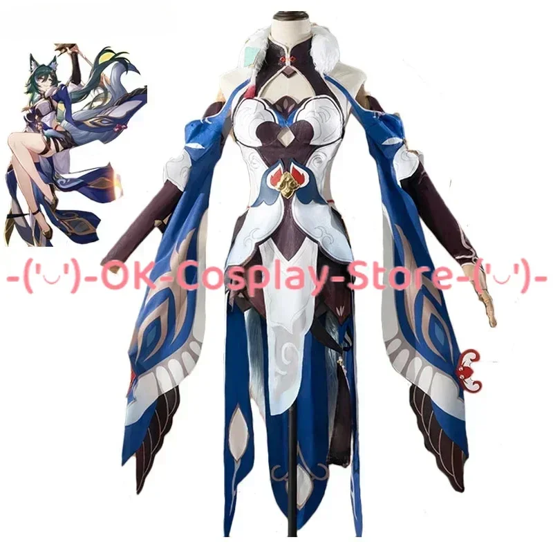 Game Honkai Star Rail Yukong Cosplay Costume Women Cute Cheongsam Dress Suit Anime Clothing Halloween Uniform Custom Made