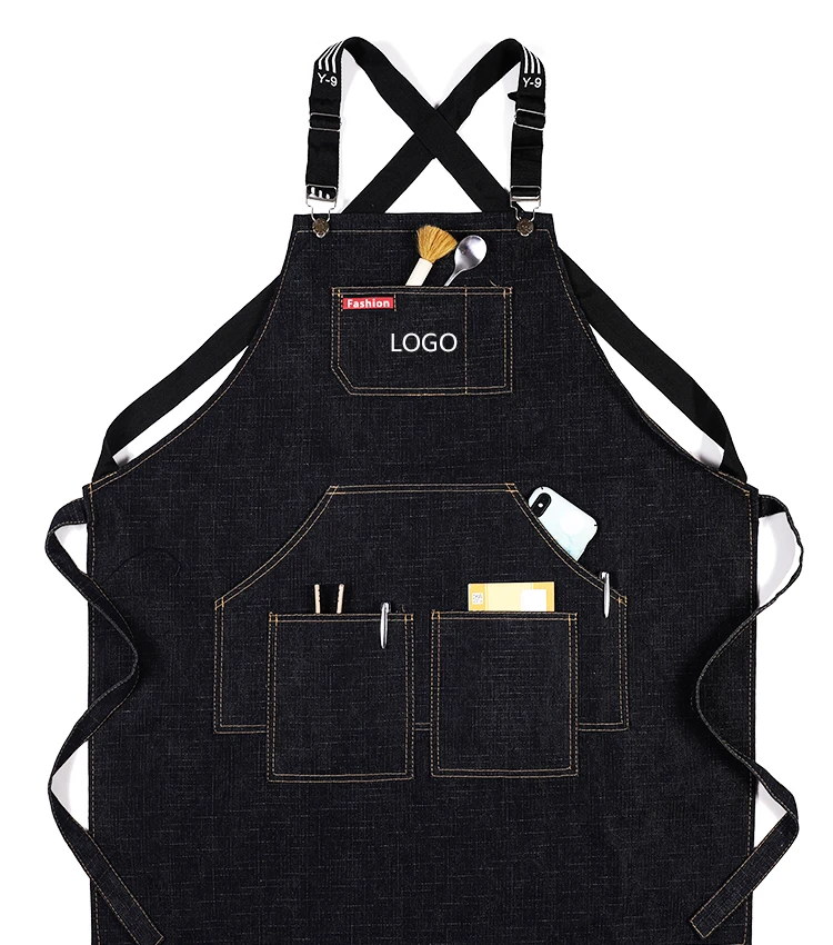 Strap denim apron for men