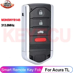KEYECU FCC ID: M3N5WY8145 Smart Card For Acura TL 2009 2010 2011 2012 2013 2014 Fob 313.8MHz 4 Buttons Key Remote