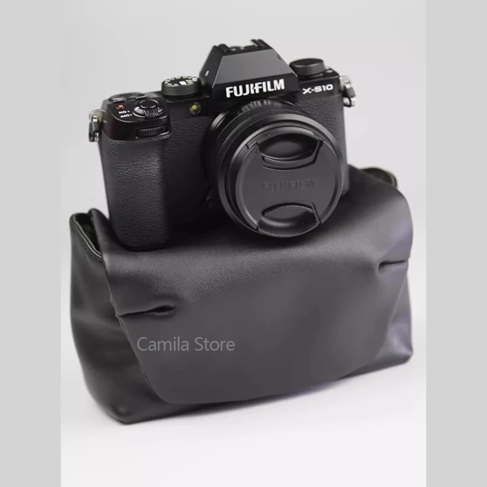 Imagem -06 - Bolsa de Couro Genuíno para Fujifilm Bolsa Impermeável Capa Protetora para Fujifilm Xs20 Xs10 Xt50 Xt30 Xt20 Xt5 Xt4 X100vi Xxl