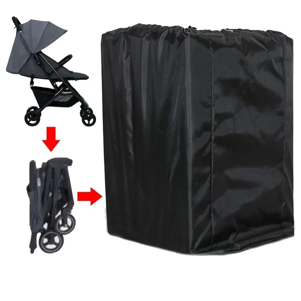 Stroller Dust Storage Bag, Stroller Dust Cover Black, Perfect for Travel and Outdoor Use