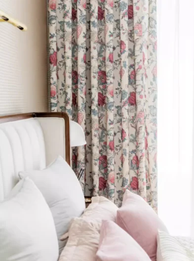 Retro Elegant Light and Luxurious Style Jacquard Curtains for Living Room Bedroom and Balcony Blackout Curtains