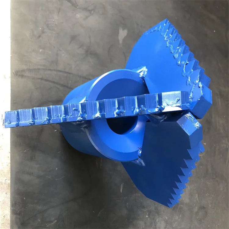 Drill Rig Tools 3 Wing Water Well Drilling Tungsten Carbide Step Drag Bit
