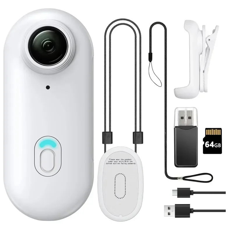 

4K Small Tiny WIFI 128GB Mini Size Magnetic Body Video Camcorder Pet and Older Body Wearable Vlogging Cam