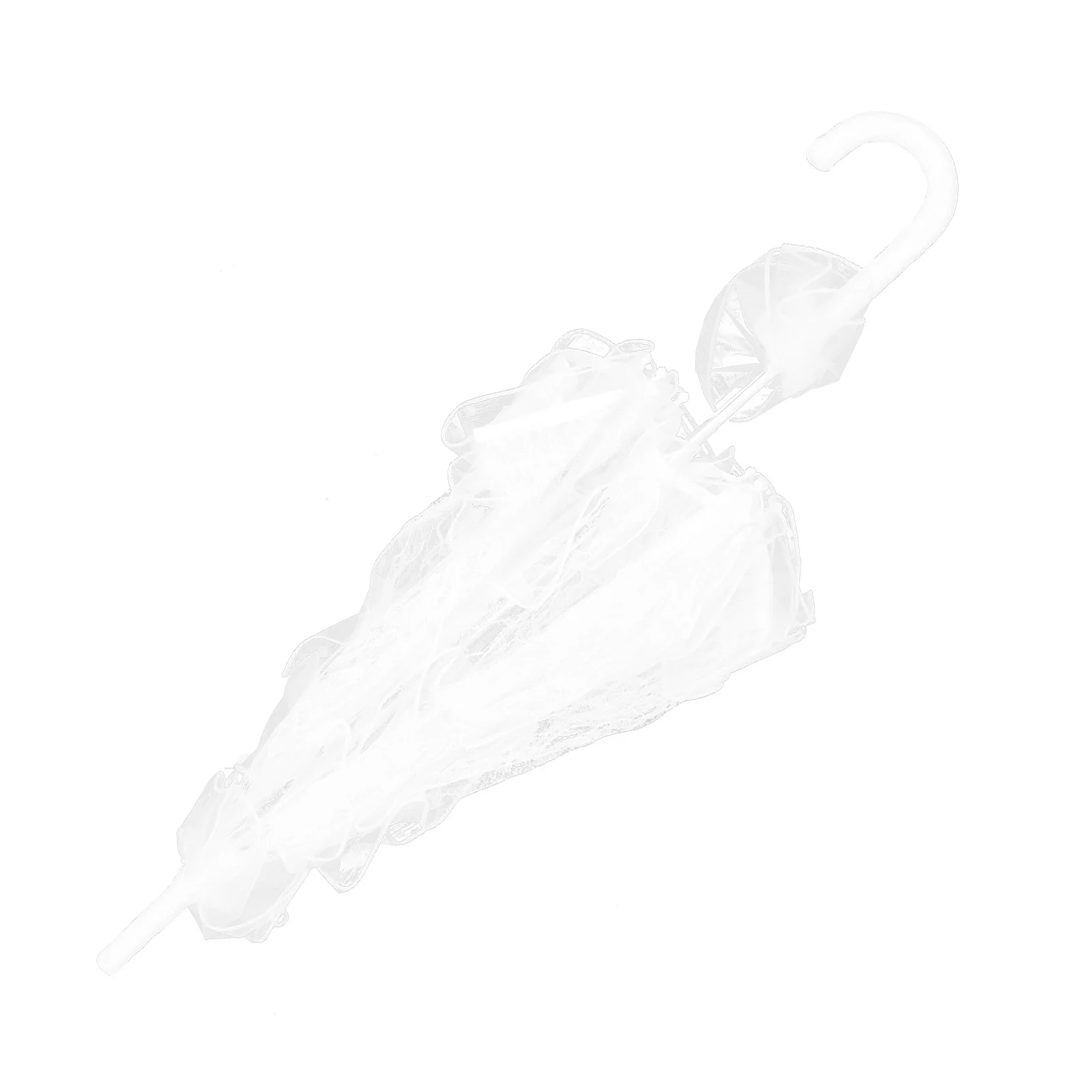 1 قطعة مظلة الزفاف الدانتيل المظلة سبائك الألومنيوم الإطار الزفاف صور الدعامة مرحلة الأداء الدعامة مقبض مريح