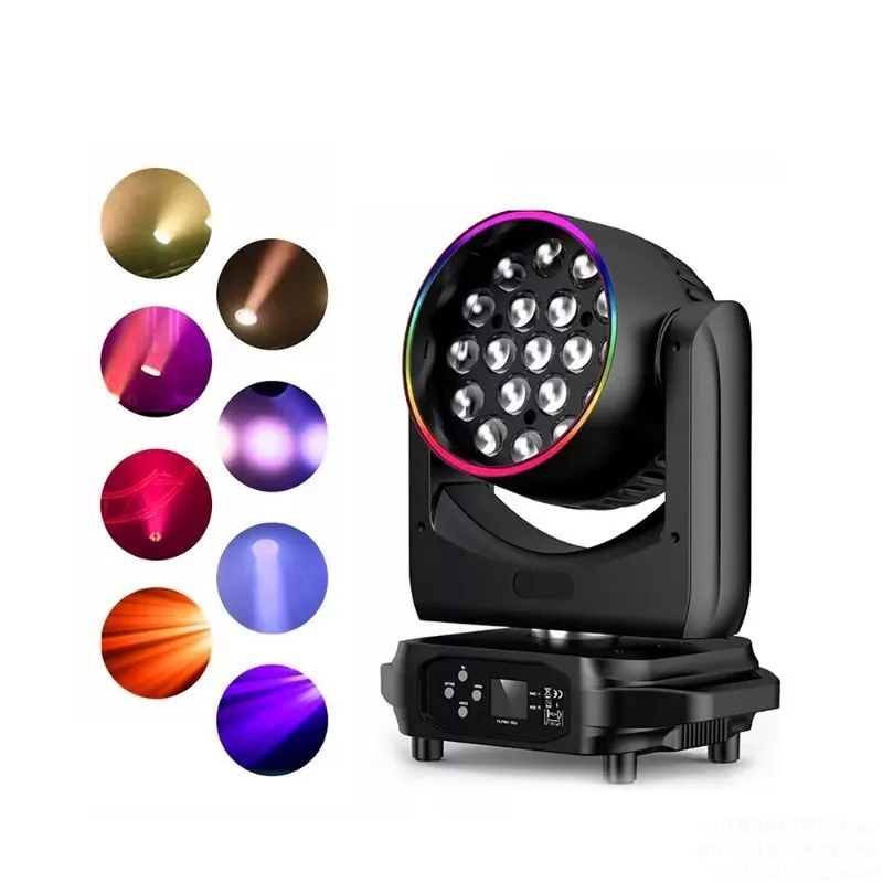 19 15W focusing dyeing shaking head bar clear bar wedding performance dance studio colorful rotating full color beam