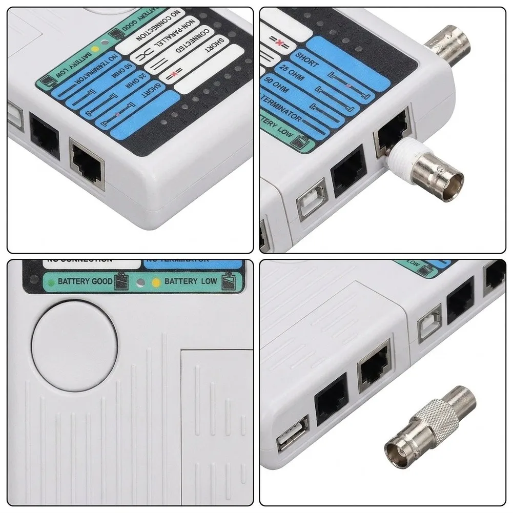 Cable Verification Tool for Network Cables For Telephone Lines USB Printer Cables and BNC For Coaxial Connections