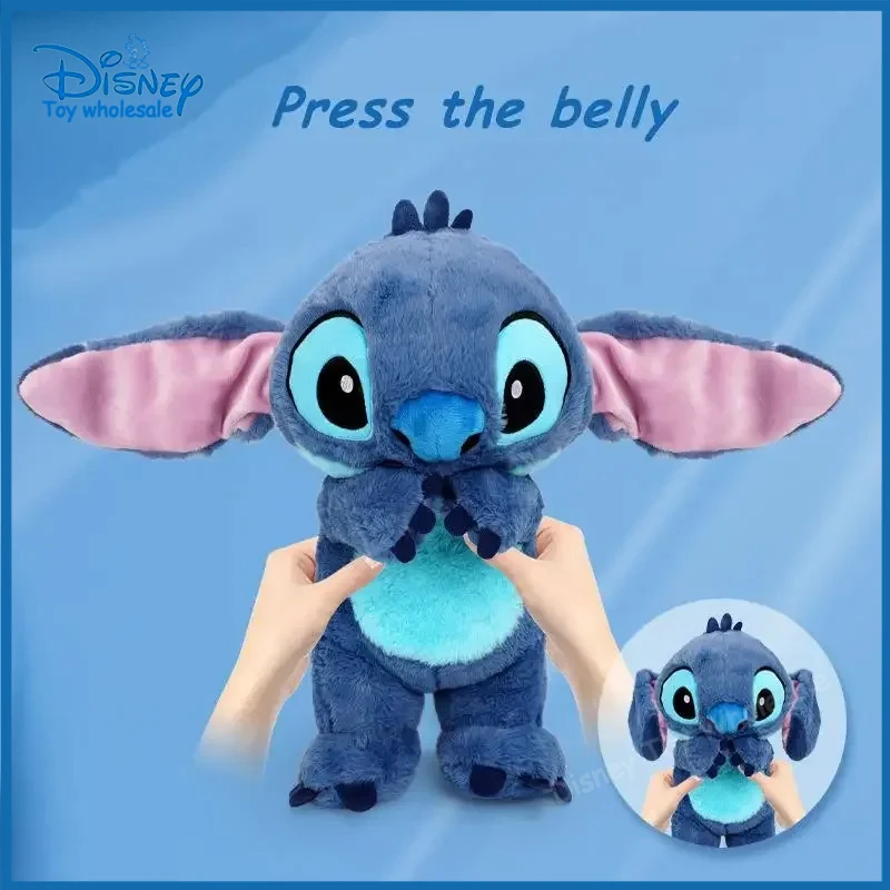 

Original Disney Stitch Plush Toy 33cm Ears Movable Cool Cute Kawaii Anime Soft Stuffed Plush Doll Home Decor Children Gift Toys