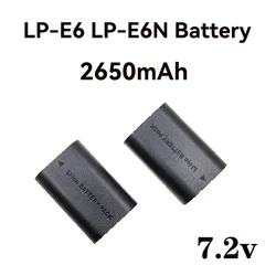 2650mAh Li-ion LP-E6 LP-E6N Battery/ Charger for Canon EOS 6D 7D 5D Mark II III IV 5D 60D 60Da 70D 80D 90D 5DS R5 R6 XC10 XC15