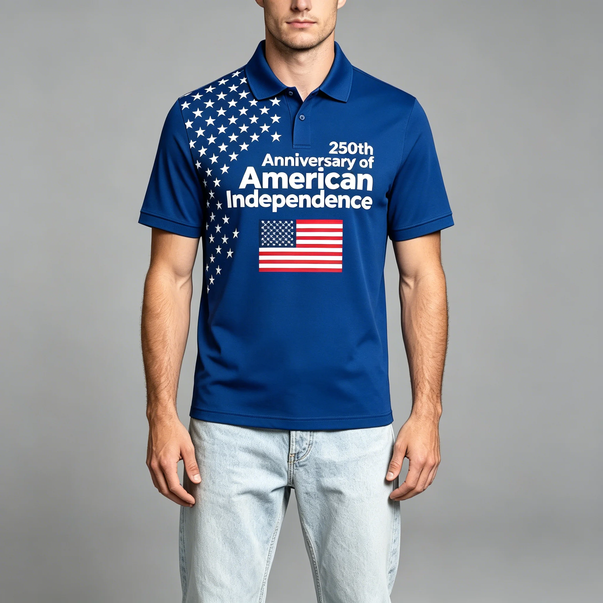 Men Polo Women Polo Boys Girls Unisex Top Adults Children Parent Child kid Polo 250th Anniversary USA Independence Flag Shirts