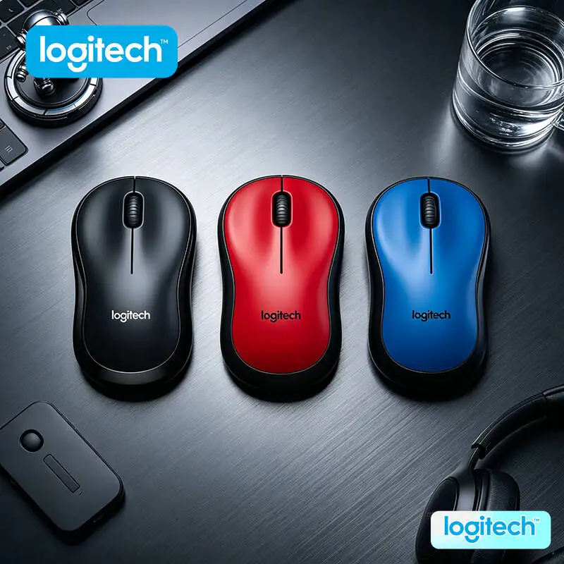

Беспроводная мышь Logitech M220 Quiet с 3 кнопками, эргономичной конструкцией, 18-месячным сроком службы батареи, точностью 1000 DPI, аксессуар для ПК и ноутбуков