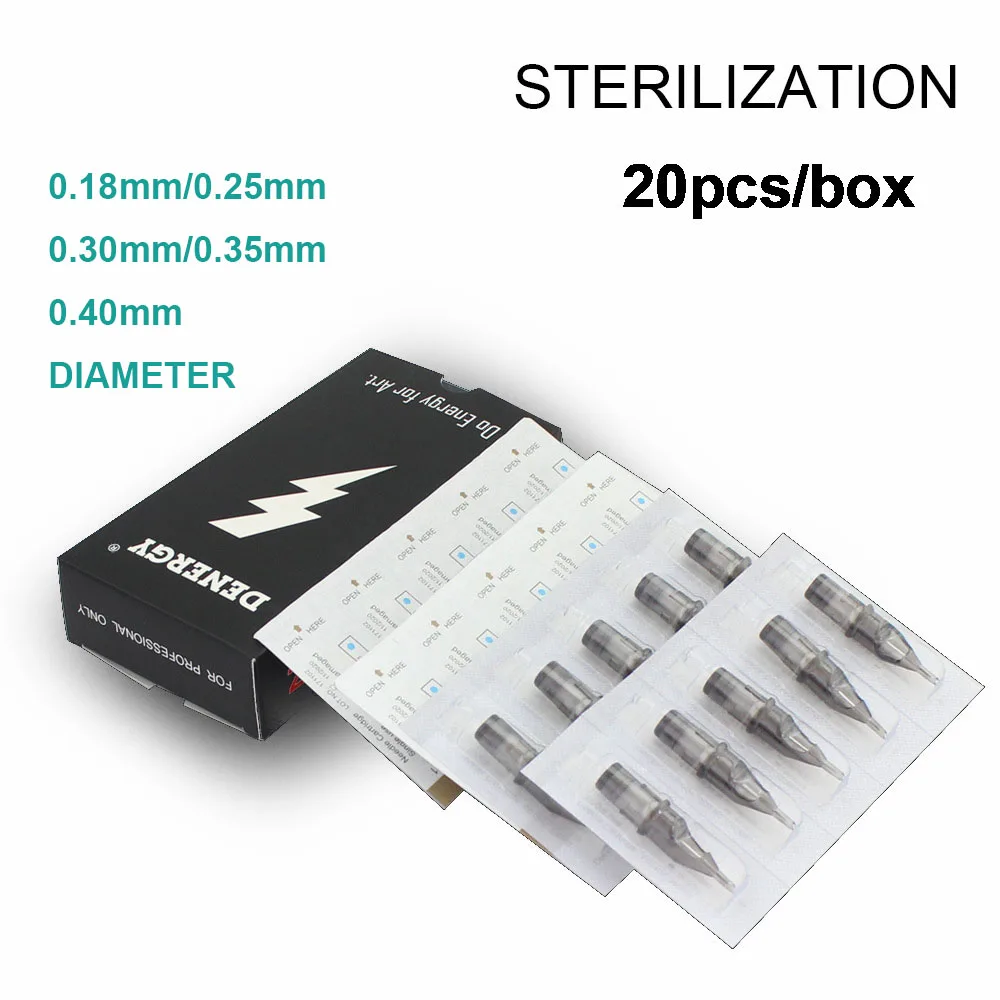 

20pcs RL Round Liner Tattoo Cartridge Needles 0.18mm 0.25mm 0.3mm 0.35mm 0.4mm Disposable Sterilized High Quality Tattoo Needle