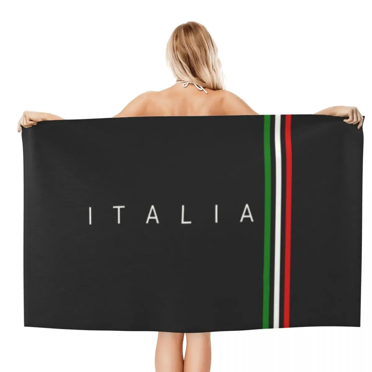 Italy Flag Beach Bath Towel Microfiber Italy Qatar Travelling Swimming Camping Towels