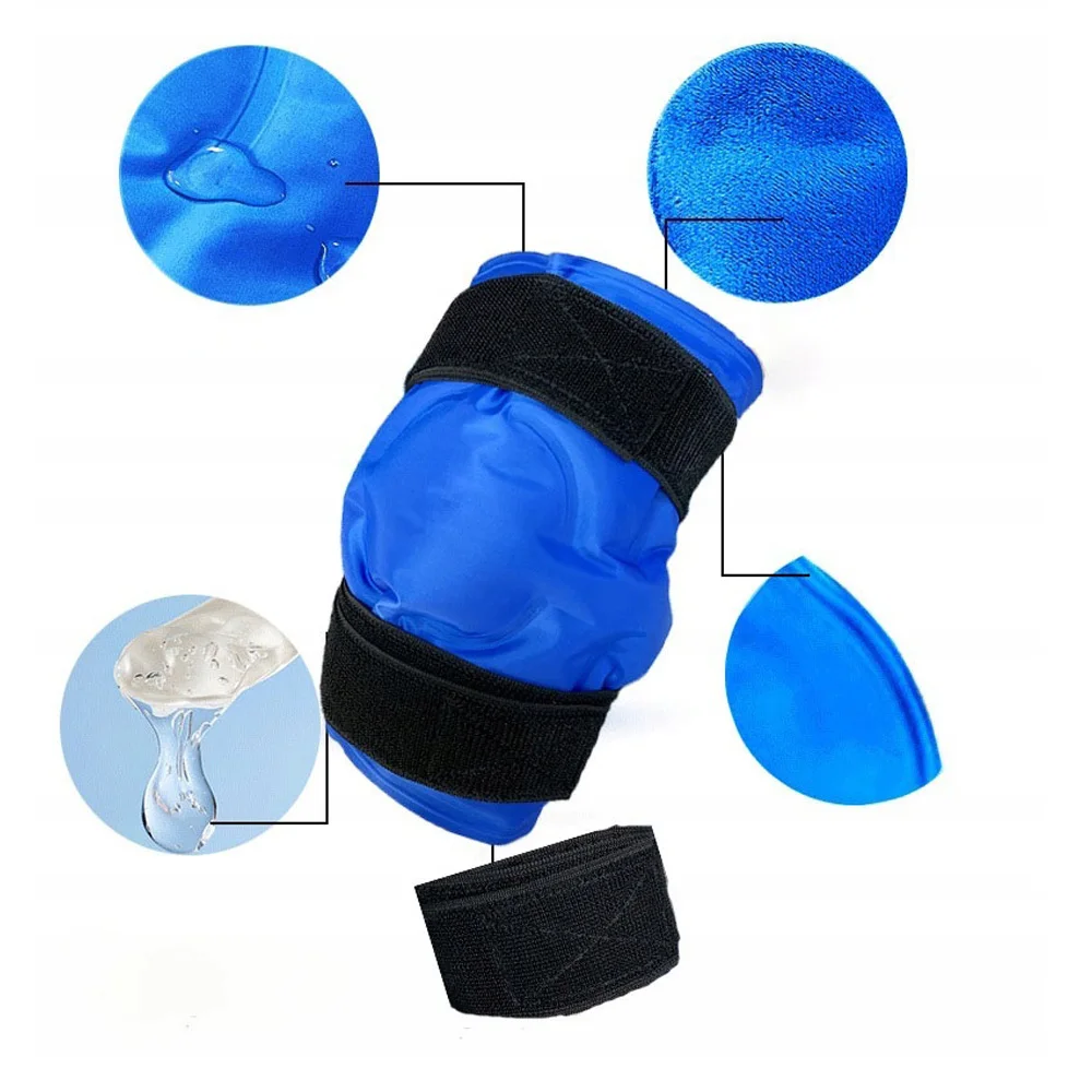 Neues Wiederverwendbares Knie-Eispack zur Schmerzlinderung, Gel-Kühlbandage für Knieersatz, Beinverletzungen und Chirurgie, Kaltkompressionstherapie – Detail 4