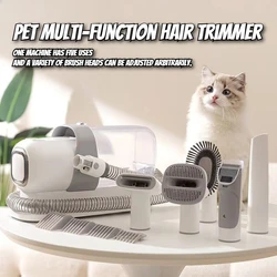Pet shaver cat dog multi-functional hair trimmer combing electric hair suction shaving foot hair electric push shearing push
