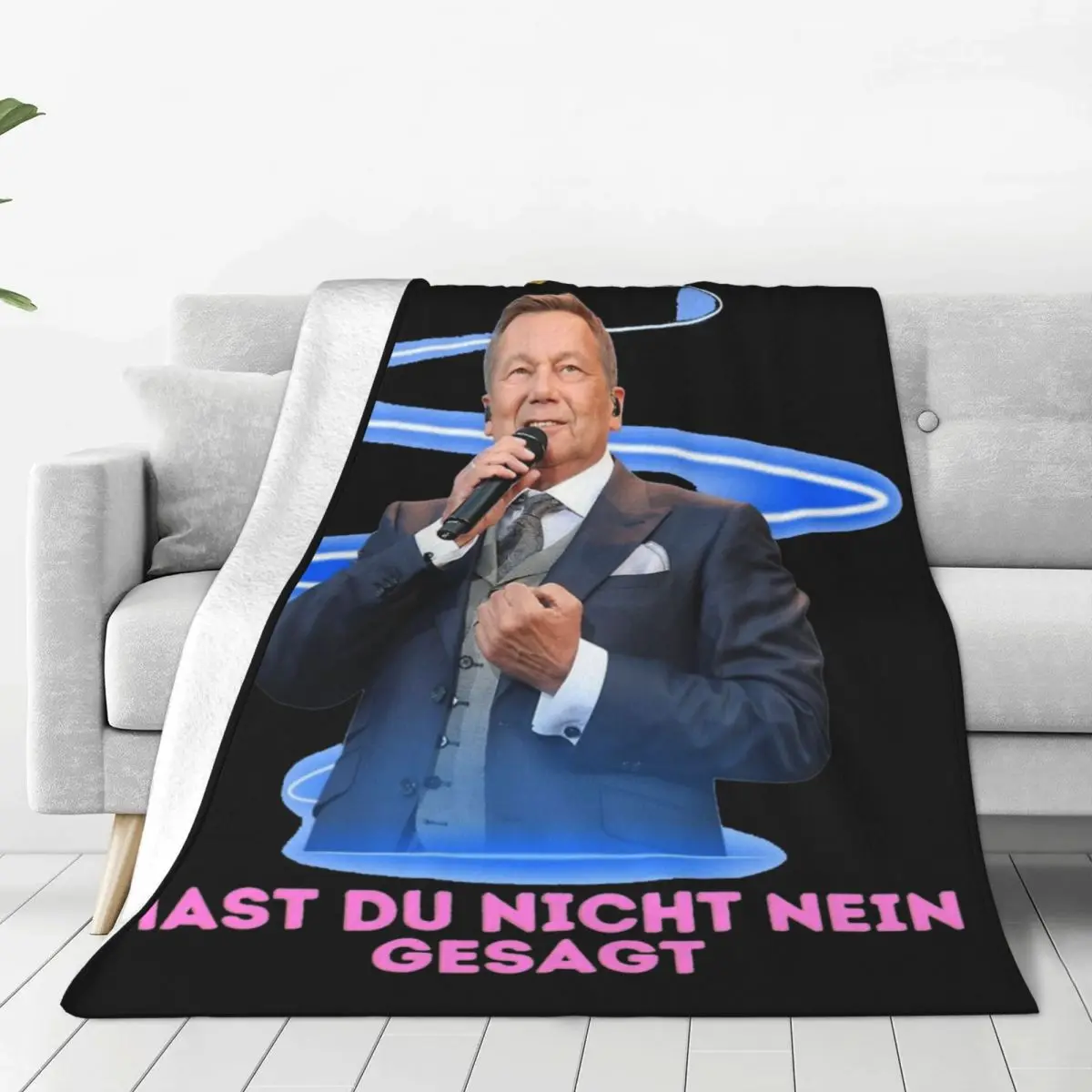 Multifunction Roland Kaiser Schlager Singer Blanket Merch Home Decorative Vintage Pop Music Throw Blanket Warm Fleece for Car