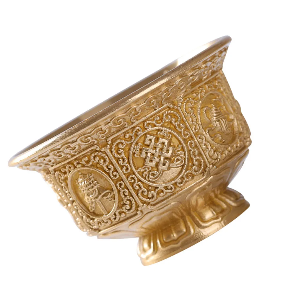 

Pure Copper Cup Water Ritual Auspicious Pattern Decorative Holy Bowl Buddhism Accessory Household Buddhism Accessory Gift