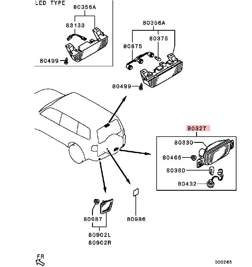 1 Stück silberne Reserverad lampen abdeckung für pajero v90 2017-2019 2007 a133yb unten Nebels chluss leuchte für montero v80 2020 a068 für shogun