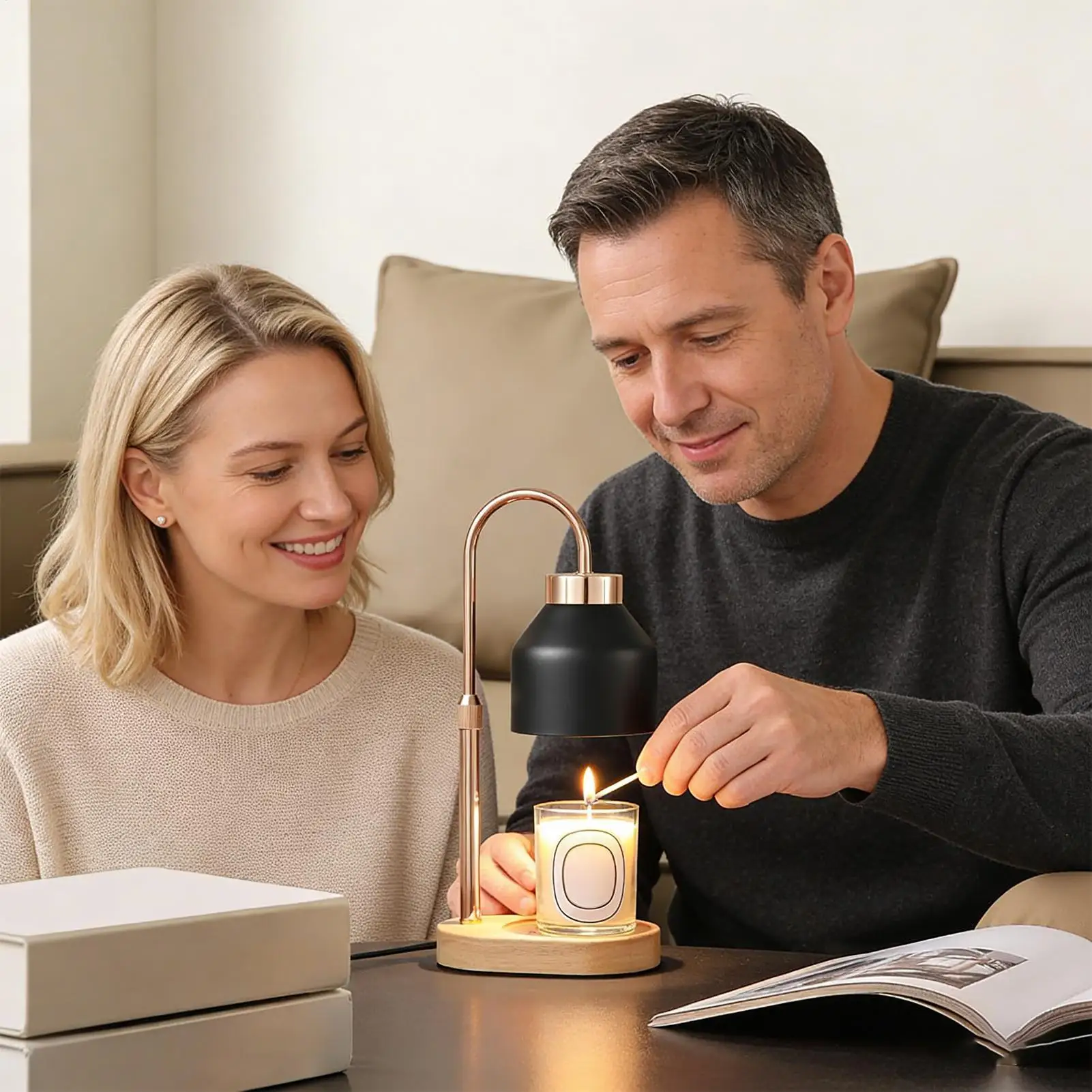 

Candle Lamp Flameless 3 Modes Night Light Aromatherapy With Timer Dimmable Candle Warmer For Home Bedroom Living Room Office