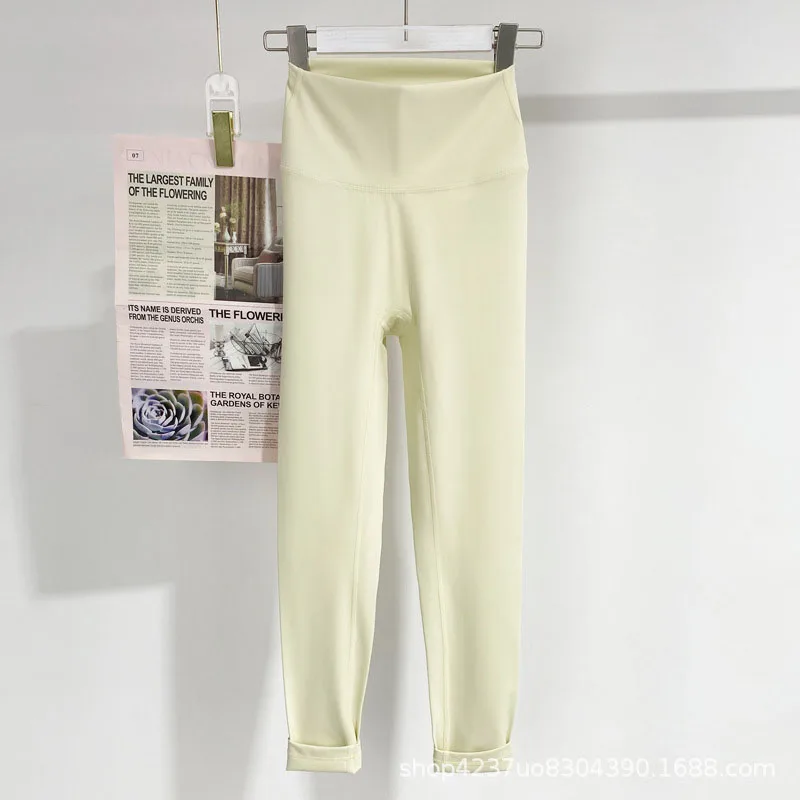 2026 Women's clothing Same nude yoga pants women high waist hip lifting tight fitting elastic sporty running speed dry leggings