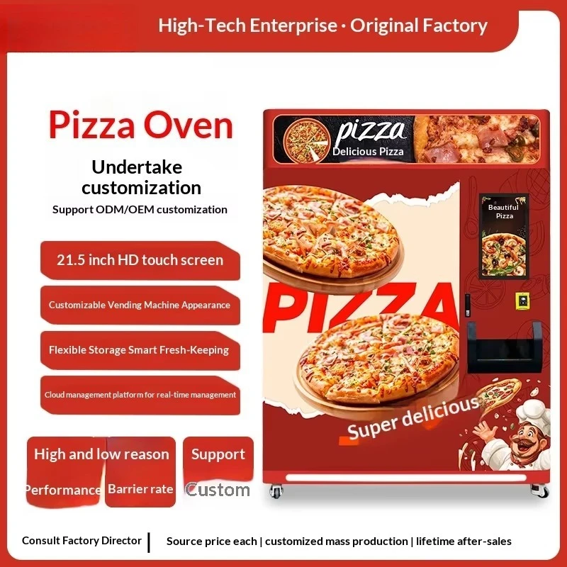 FL Customized Factory Direct Hot Food Vending Machine Pizza Fully Automatic Self-service Pizza Vending Machine New Customized