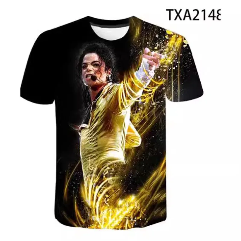 

Hot Pop Rock Singer Michael Jackson Series T-shirt Music Idol Superstar HD Printing Men and Women Fashion Hip Hop T-shirt