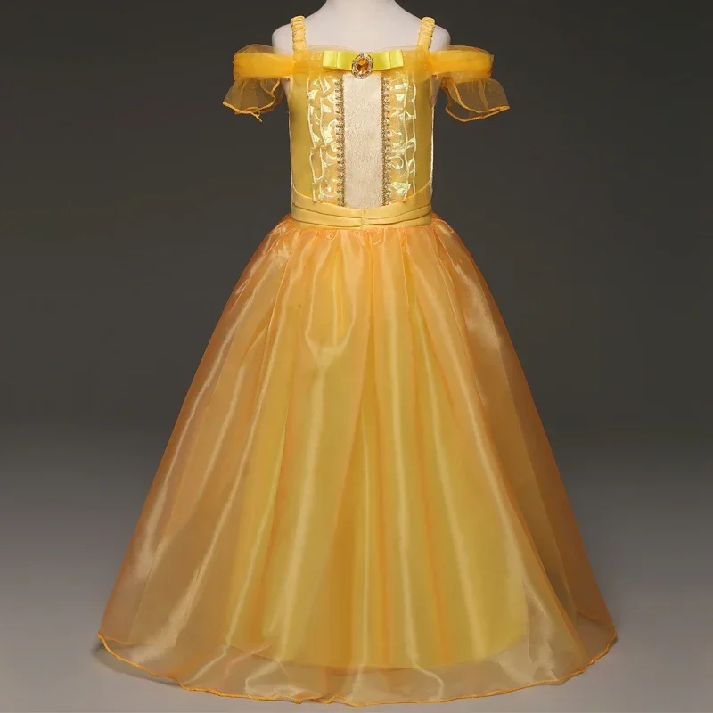 2024 Children Princess Costume Halloween Beauty and the Beast Cospaly Fancy Bella Dress Kids Prom Gowns Belle Costumes Girls