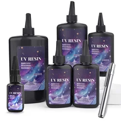 25/50/100/120/200/250g UV Fix Liquid Quick-Drying Hard UV Resin Glue Ultraviolet Curing DIY Epoxy Resin Jewelry UV Light Pen