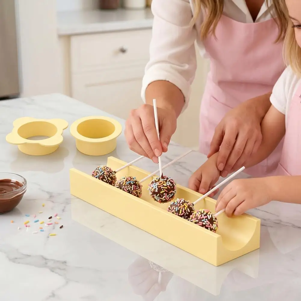 Baking Tool for Cake Balls Wedding Treat Making Kit 3pcs Cake Pop Mold Set Food Grade Plastic Round Ball Maker Baking for Cake