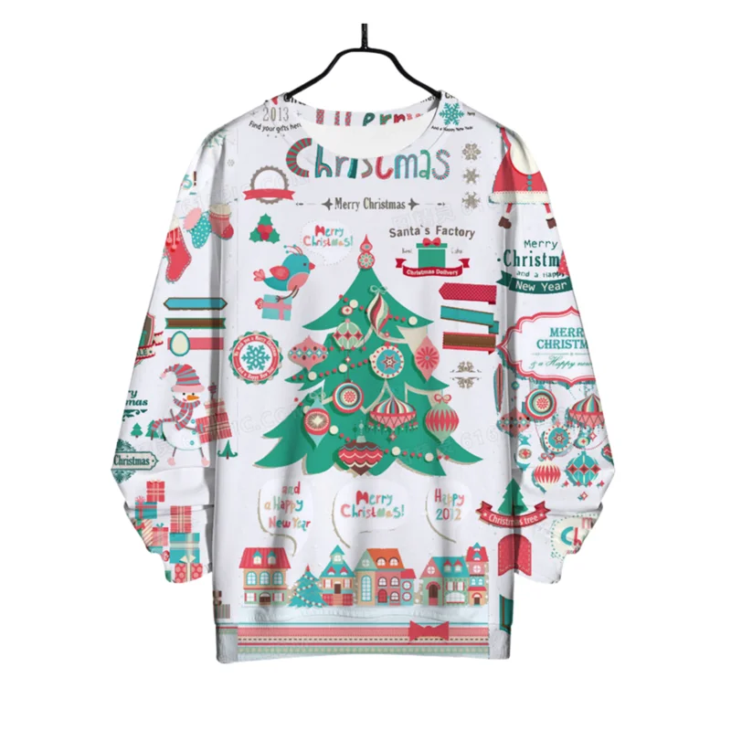 

Newest Design Christmas Sweatshirt Printed Long Sleeve Hooded Sweatshirt