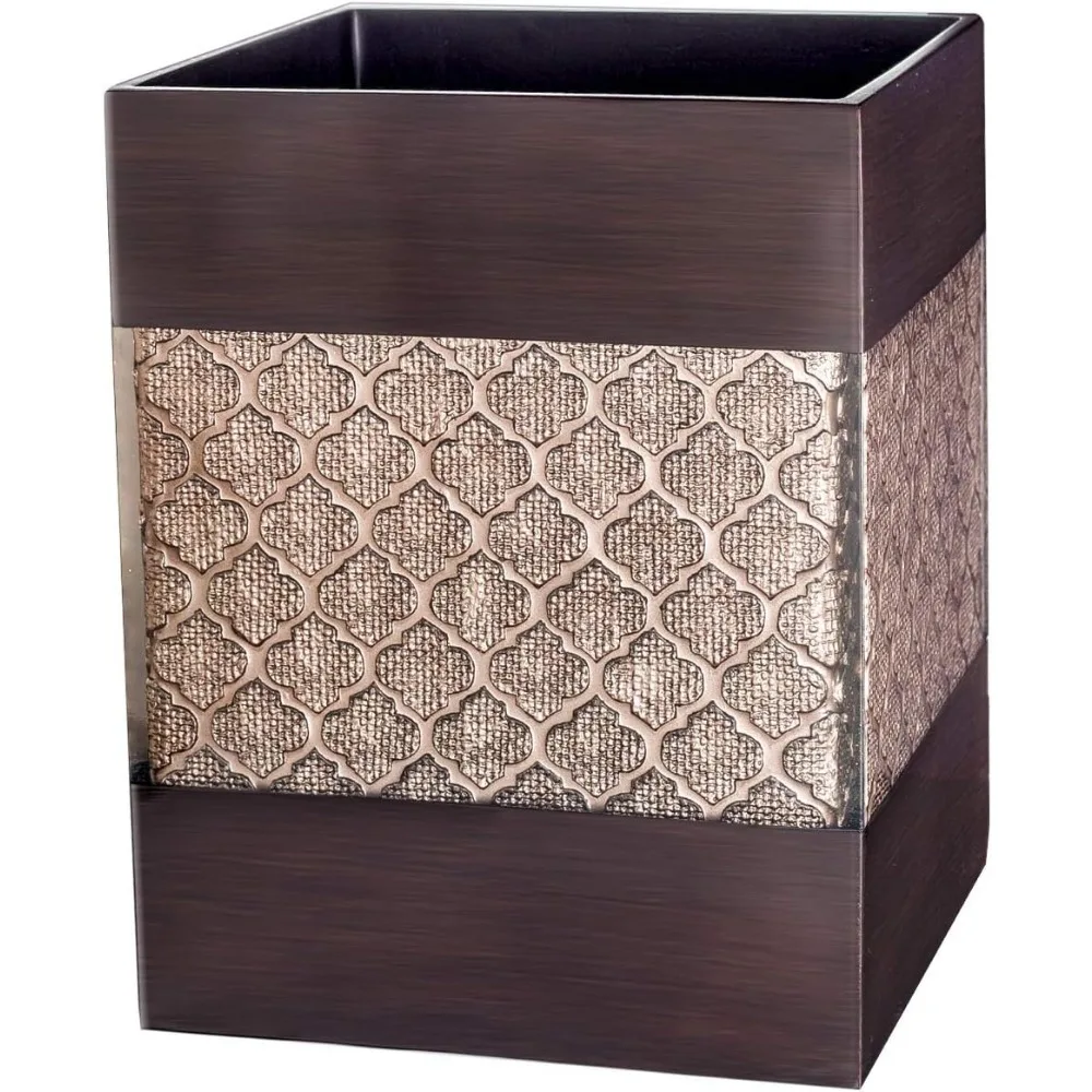 

Мусорный бак для ванной комнаты Dahlia Brown — маленькая корзина для мусора — прочная, компактная мусорная корзина — декоративная корзина для мусора в ванной комнате